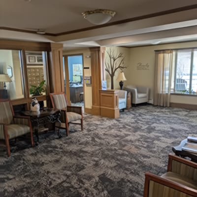 Interior view of a comfortable lounge area