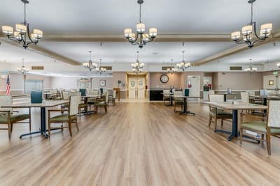 Dining room with tables and seating