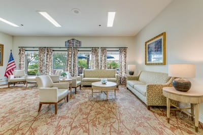 Common area with seating and natural light.