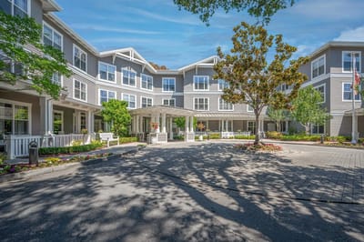 Exterior view of The Ivy at Blue Oaks with landscaping.