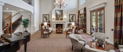 Comfortable seating in a well-lit common area