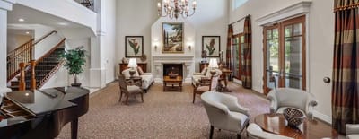 Elegant lobby area with comfortable seating