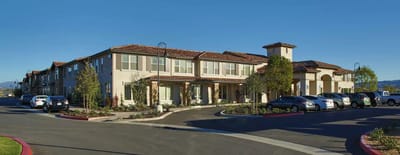 Exterior view of an assisted living facility.