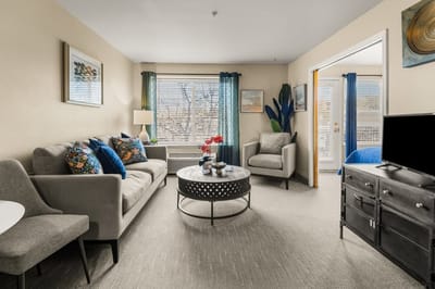 Cozy interior living space with comfortable seating