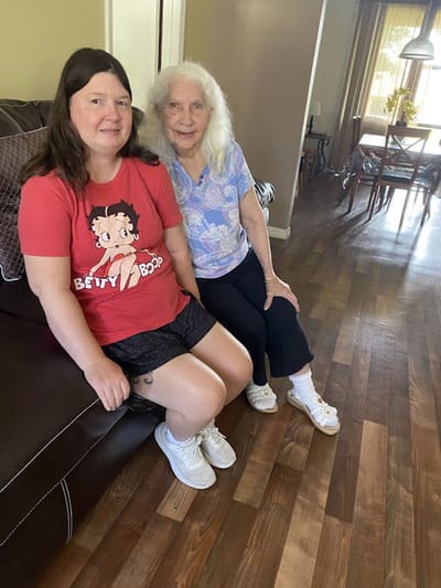 Residents enjoying time together in a common area.