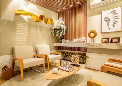 A cozy common area with modern furnishings.