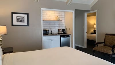 Cozy private room with kitchen area