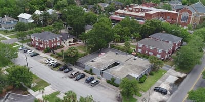 Aerial view of the assisted living community area.