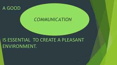 Text focused on communication importance