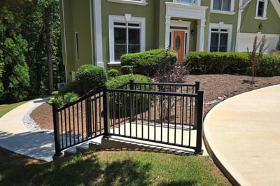 Accessible ramp leading to a facility entrance