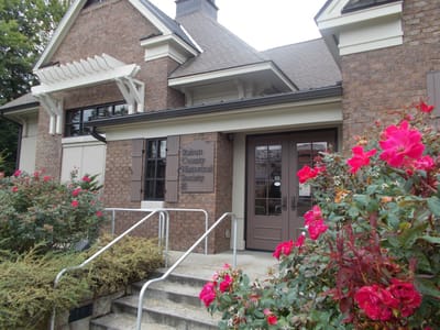 Exterior view of a building with flowers