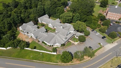 Aerial view of Country Village facility grounds