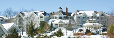 Exterior view of Parker Ridge in winter