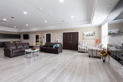 Common area with comfortable seating and decor