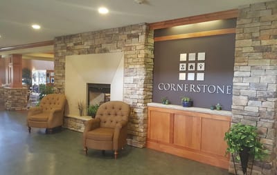 Welcoming interior lobby with seating and decor.