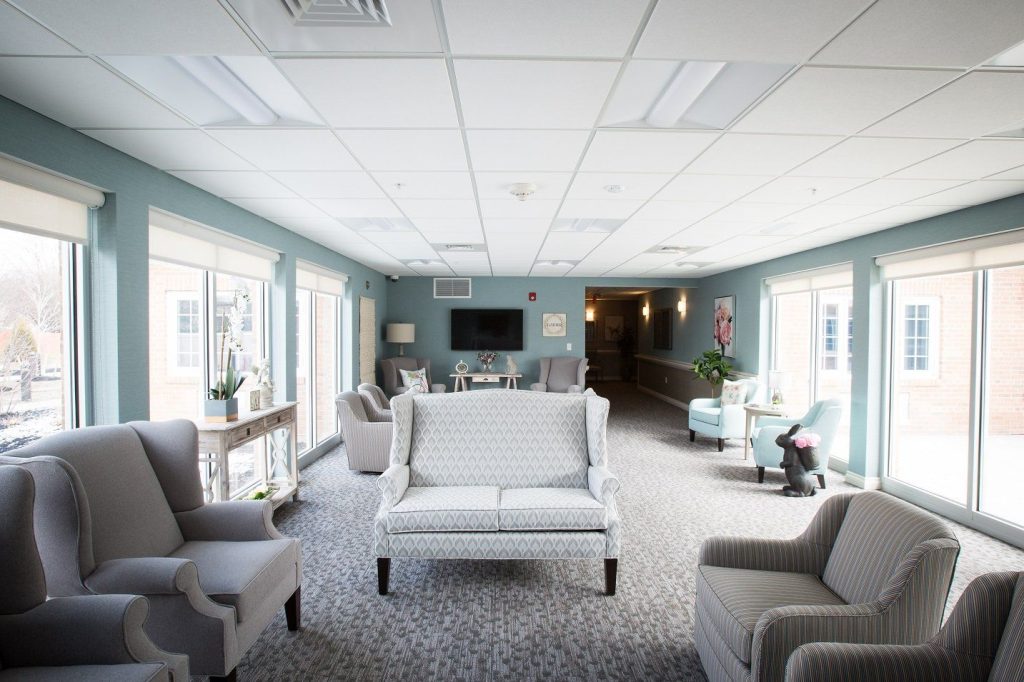 Common area featuring comfortable seating and natural light.