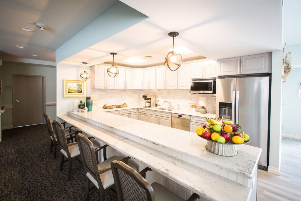Modern kitchen with fruit display