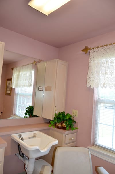 Cozy salon area with a sink and chair