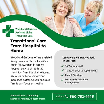 Caregiver assisting a resident at Woodland Gardens