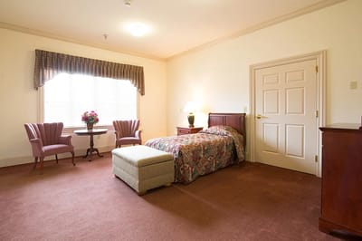 Cozy private resident room with furniture
