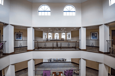Interior view of a common area at the facility