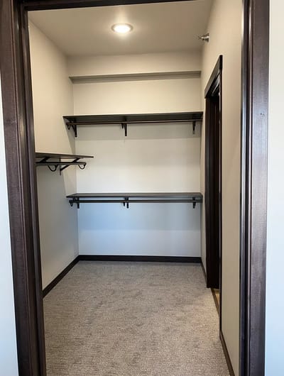 Interior of an empty closet space.