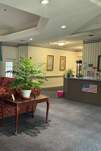 Interior common area with seating and decor
