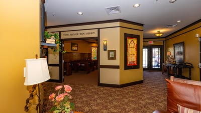 Interior view of a welcoming common area