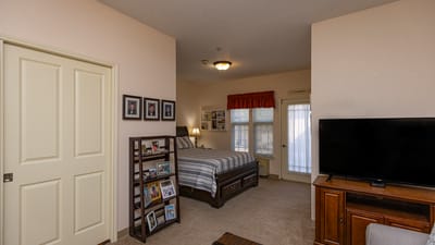 Cozy resident room with personal photos