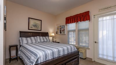 Cozy bedroom in assisted living facility