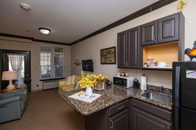Cozy interior view of a living space with decorations.