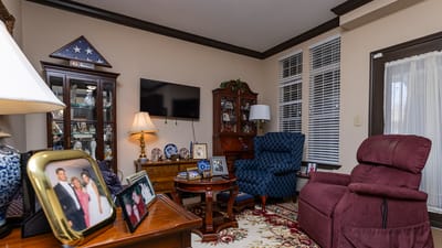 Cozy common area with comfortable seating and decor.