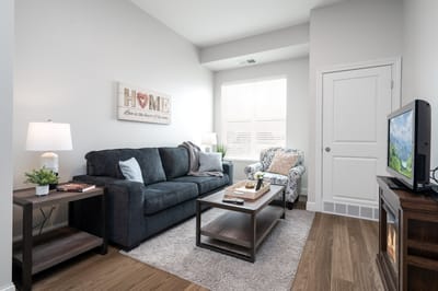 Welcoming common area with cozy furnishings.