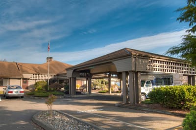 Exterior view of Channel Point Village facility entrance.