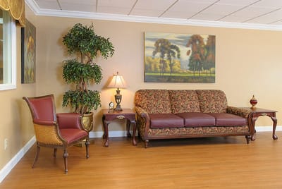Comfortable living room seating area