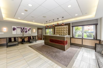 Interior view of the facility's reception area