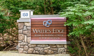 Sign for Water's Edge Rehab and Nursing Center