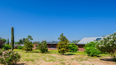 Outdoor view of the facility's garden and landscaping