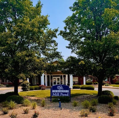 Exterior view of Mill Pond Health Campus entrance.