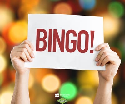Participants celebrating a bingo game