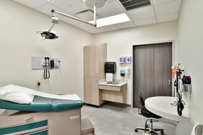 Interior of a medical examination room.
