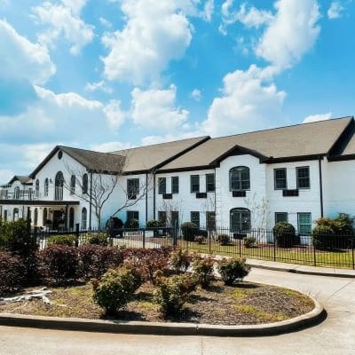 Exterior view of The Highlands assisted living facility