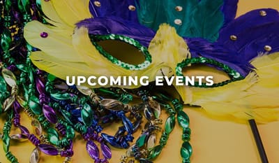 Colorful masquerade mask and beads for events
