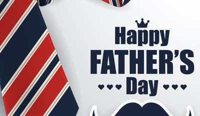 Decorative Father's Day graphic with ties