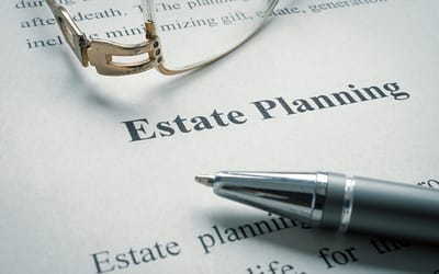 Close-up of an estate planning document and pen