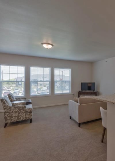 Bright interior living room with comfortable seating
