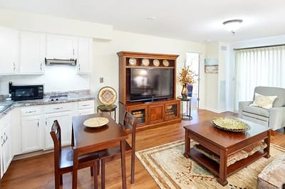 Bright interior of a resident living space
