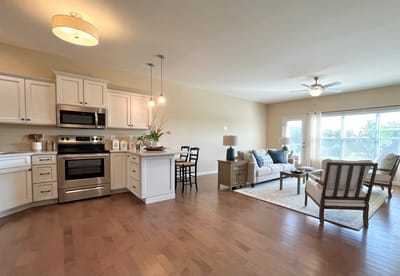 Bright and inviting interior of a living space