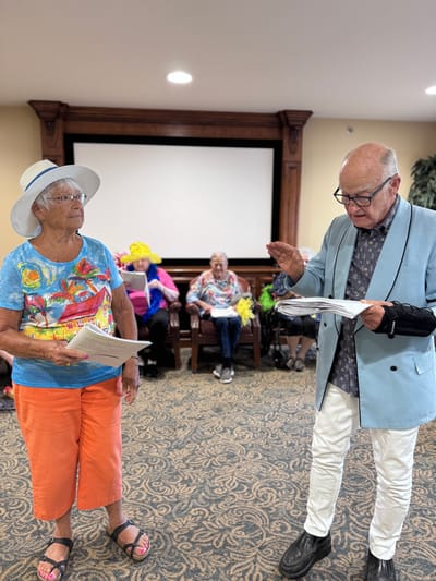 Residents engaged in an activity in a common area