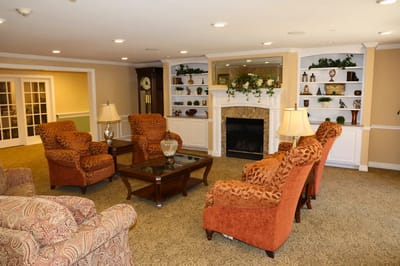 Cozy common area with seating and decor